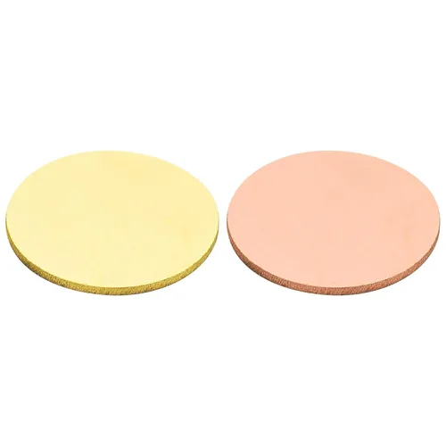 Miniatura 39 de PATIKIL Hojas de cobre de latón, placa redonda de cobre de latón de 1.97 x 0.04 pulgadas, disco de cobre de latón puro para manualidades