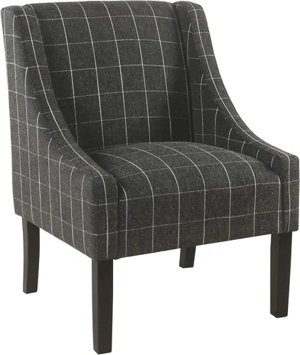 Miniatura 16 de HomePop Swoop - Silla de sala de estar con apoyabrazos, terciopelo gris