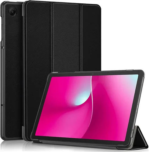 Miniatura 8 de Caweet Funda para T-Mobile Revvl Tab 2 de 10.1 pulgadas lanzada en 2025, carcasa rígida ligera con soporte de triple pliegue con cierre magnético