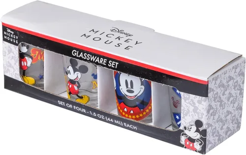 Miniatura 7 de Silver Buffalo Disney Classic Mickey Mouse - Paquete de 4 mini gafas, 1.5 onzas