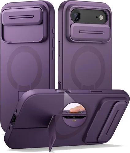 Miniatura 44 de SURITCH - Funda para iPhone 17 Pro Max con cubierta de control de cámara, cubierta para cámara y soporte ajustable, compatible con MagSafe, a prueba