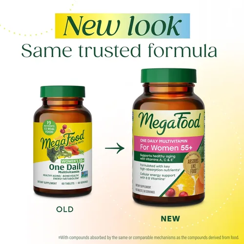Miniatura 2 de MegaFood Multivitamínico para mujeres 55+ One Daily Multivitamínico para mujer con vitamina D3, C, zinc y vitamina B12 biodisponible y folato