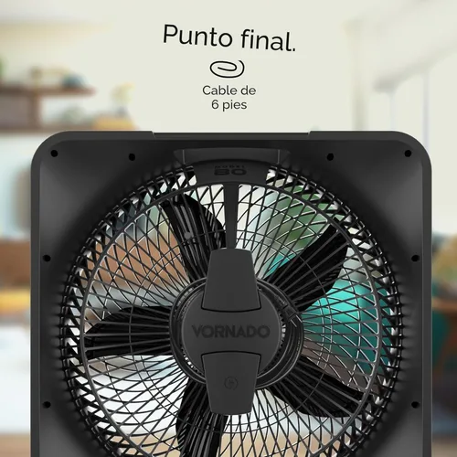 Miniatura 5 de Vornado Modelo 80 Ventilador Eléctrico de Caja de Alta Velocidad con Rejilla Removible, 5 Ajustes de Velocidad, Flujo de Aire Potente, Circulación