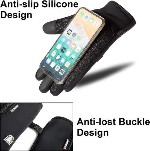 Miniatura 4 de Guantes de invierno para hombres y mujeres, guante térmico resistente al viento y al agua para clima frío, guantes con pantalla táctil para mantener