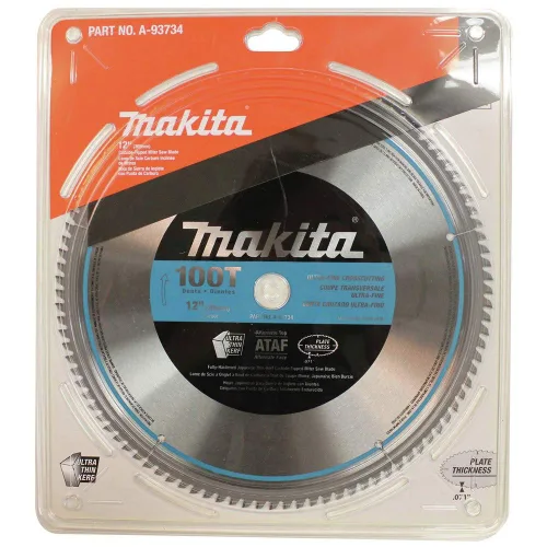 Miniatura 2 de MAKITA Hoja de sierra de inglete micropulida 100T de 12 x 1 pulgada, A-93734, plateada