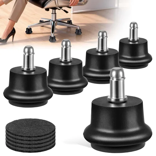 Bell Glides Ruedas Giratorias de Repuesto para Silla de Oficina o Taburete que Convierten Ruedas Giratorias a Ruedas Fijas Estacionarias (Bell