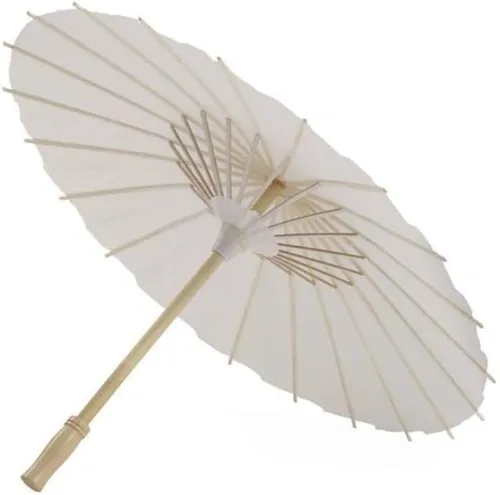 Paraguas de papel aceitado hecho a mano, chino vintage blanco pintura de arte dibujado a mano, paraguas de papel para decoración de boda, sesión de