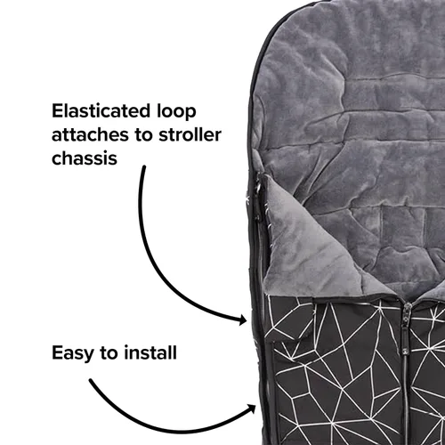 Miniatura 8 de Diono Saco de lujo para cochecito para todo tipo de clima, ajuste universal de bebé a niño pequeño con acolchado acogedor súper suave, resistente a