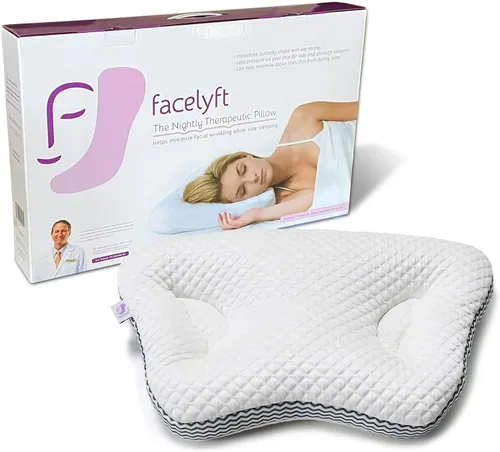 Miniatura 6 de Almohada - Dispositivo facial de prevención de arrugas del sueño, diseño patentado para huecos de oído, diseñado para personas que duermen de lado