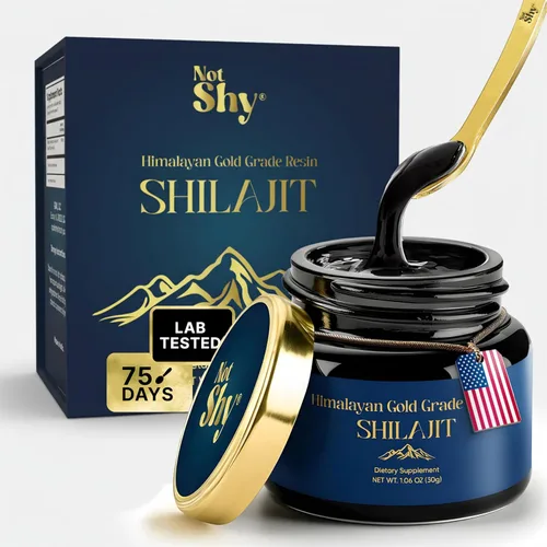 NOTSHY Resina Shilajit del Himalaya de grado dorado, shilajit ayurvédico prémium con ácido fúlvico y más de 85 minerales, fuente del Himalaya a gran