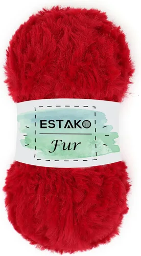 Miniatura 46 de Estako Piel 100% poliéster, suave, súper grueso, esponjoso, pelo sintético, hilo de tejer y ganchillo, 3.52 oz (100gr) 71 yardas (213.3 ft)