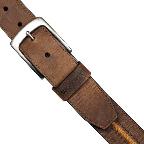 Miniatura 3 de Wolverine Men's Reversible Full Grain Leather Belt Heavy Duty Workwear Casual Durable Metal Buckle