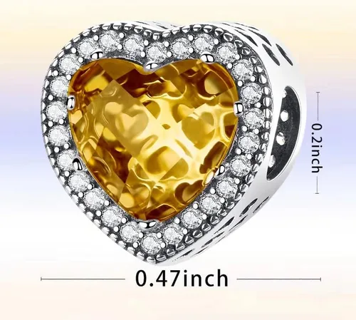 Miniatura 4 de MICOO LONGLUCK - Dije de cristal para pulsera de plata de ley 925 con circonitas cúbicas para mujer, pulsera y collar
