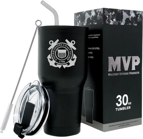 Miniatura 8 de Military Gift Shop Taza de Viaje de Acero Inoxidable con Aislamiento al Vacío de Doble Pared Negra del Ejército de EE.UU. de 30 oz - Regalos