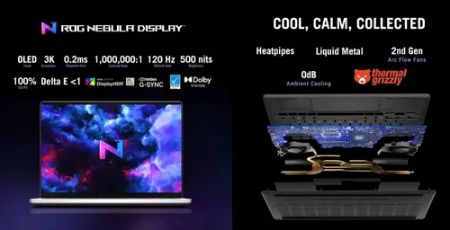 Miniatura 3 de ASUS ROG Zephyrus Gaming Laptop 14" 120Hz OLED 3K 500 nits DCI-P3 100%