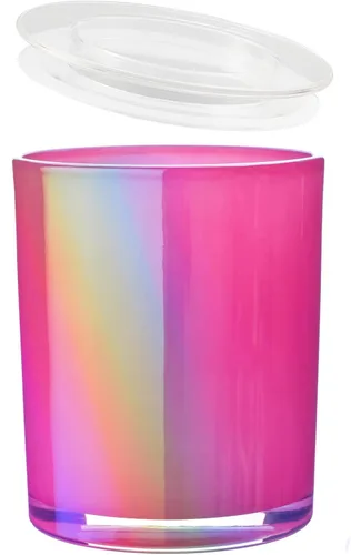 Miniatura 5 de CandMak Tarros para velas, paquete de 15 recipientes de vidrio vacíos de 9 onzas, tarros a granel con tapas transparentes para hacer velas