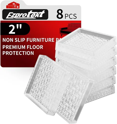 Miniatura 37 de Ezprotekt Almohadillas Antideslizantes para Muebles, 8 Piezas de 2" Copas de Ruedas de Goma, Posavasos Antideslizantes para Muebles en Pisos