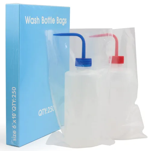 Miniatura 8 de Bolsas para botellas de tatuaje, color rosa, 250 unidades, cubierta de botella dental, bolsas para botellas de lavado de tatuajes, bolsas