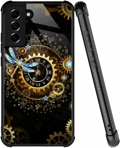 Miniatura 14 de ZHEGAILIAN Funda compatible con Samsung Galaxy S22 Ultra, funda de vidrio orgánico para niñas, mujeres y hombres, diseño de cuatro esquinas, Cabeza