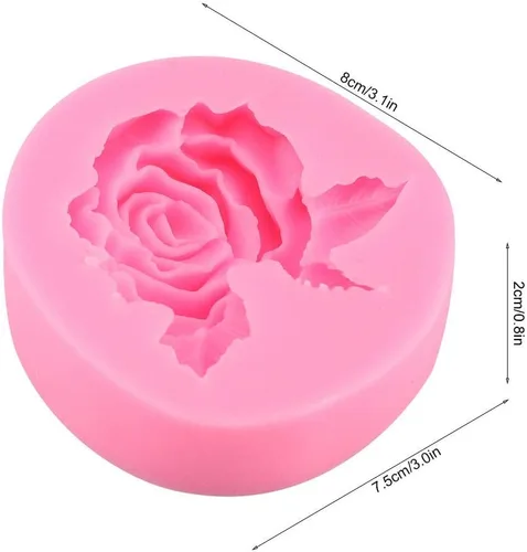 Miniatura 3 de Rose forma silicona pastel fondant chocolate haciendo herramienta de decoración accesorio para hornear