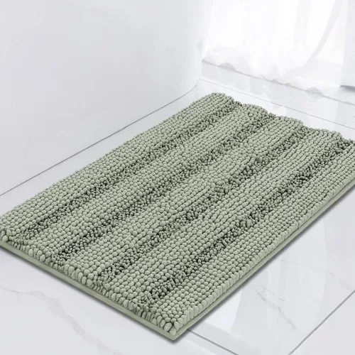 Miniatura 155 de Turquoize Alfombras de Baño de Chenilla Peludas Alfombra de Baño Antideslizante Gruesas Alfombras Peludas para Baño Chenilla Juego de Alfombra