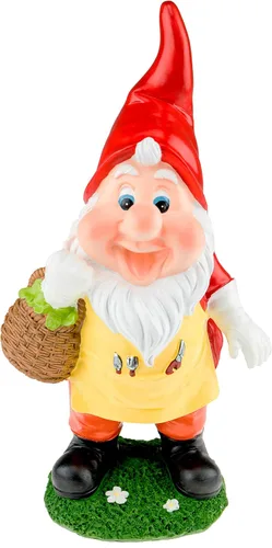 Miniatura 7 de Figura de gnomo de jardín de poliresina para adornos de césped, decoración de interiores o exteriores, 11 pulgadas de alto, cubo