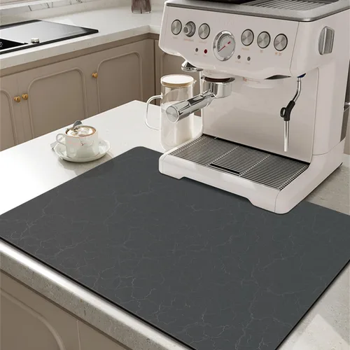 Miniatura 20 de Alfombrilla Divertida para Cafetera - Bandeja Espresso para Barra de Café Bajo Alfombrilla para Cafetera, Alfombrilla para Cafetera para Encimera