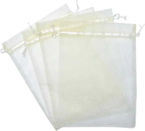 Miniatura 3 de 50 bolsas de organza de 6 x 9 pulgadas, bolsa de regalo de fiesta de boda con cordón