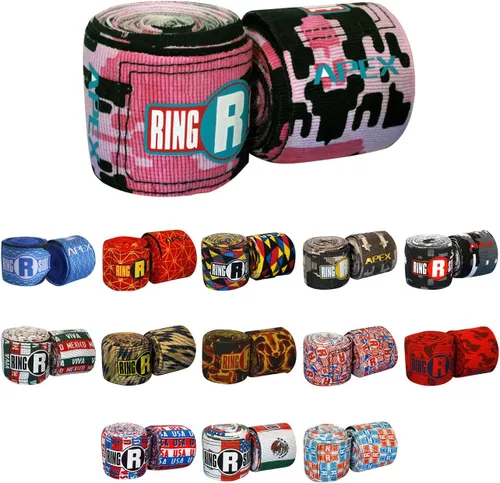 Miniatura 9 de Ringside Apex 180” Boxing Hand Wraps Pair - Durable, Elastic Training Wraps with Hook & Loop Closure, Multi-Color Options, Perfect for MMA, Muay