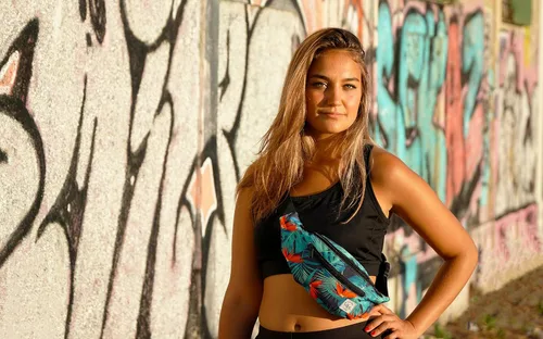 Miniatura 7 de Riñonera Vibe Festival Gear para hombre y mujer, muchos estampados, negro holográfico, plateado, dorado, bonita riñonera para festival rave