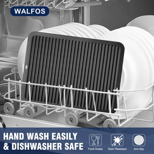 Miniatura 7 de Walfos Salvamanteles grandes de silicona de 16 x 12 pulgadas, salvamanteles para ollas y sartenes calientes, resistentes al calor, almohadillas