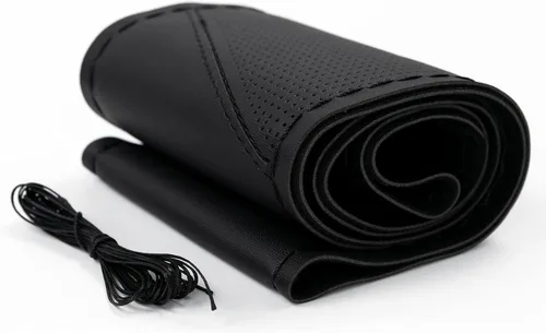 AUTOXBERT Funda de cuero de microfibra para volante de automóvil, de estilo deportivo, cosido a mano, para automóviles, SUV, camiones y automóviles