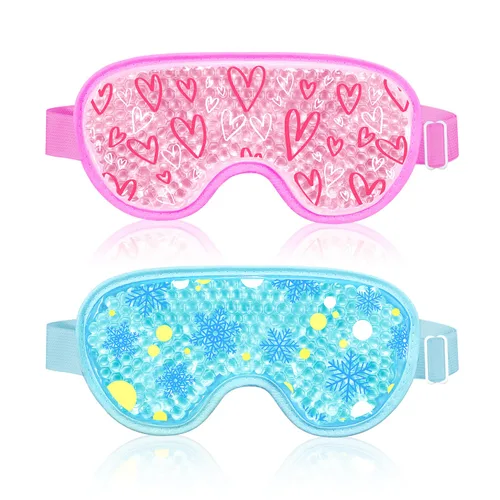 2 máscaras refrescantes para ojos de gel, reutilizables para terapia fría y caliente, máscara de ojos fríos para poscirugía, hinchazón, ojeras,