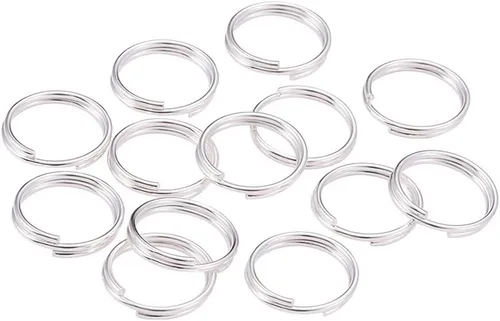 Miniatura 5 de 400 anillos de salto divididos de 0.472 pulgadas, anillos de metal, conectores de alambre, pequeño llavero para hacer joyas, manualidades, oro