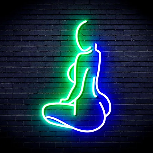 Miniatura 33 de ADVPRO Señora Back Shape Flex Silicone LED Neon Sign - Azul - st16s32-fnu0267-b