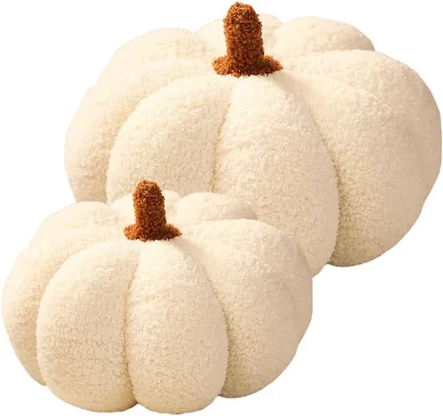 Miniatura 10 de Almohada decorativa con forma de calabaza para Halloween o Acción de Gracias, almohada con forma de calabaza, almohadas de calabaza simuladas en 3D