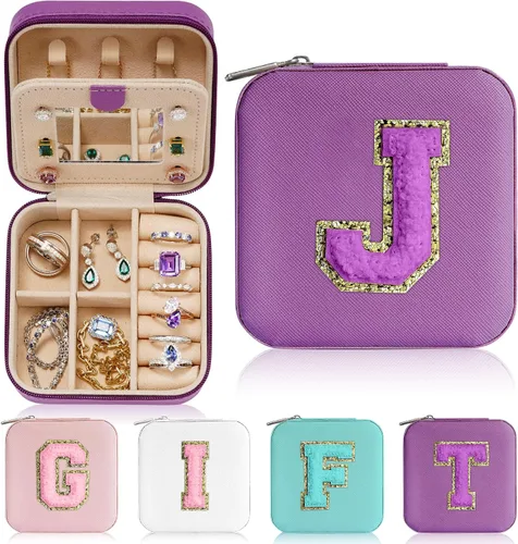 Parima Joyero de viaje para niñas y mujeres, caja organizadora de joyas, cajas de joyería personalizadas para mujeres y niñas, caja organizadora de