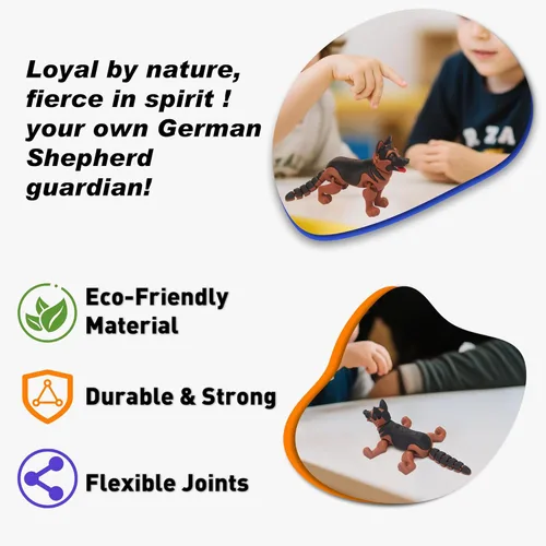 Miniatura 58 de Yipintang Criaturas Impresas en 3D Animales Flexibles - Juego de Animales Fidget de 7 Pulgadas para Decoración de Estantes (Pareja de León Adulto)