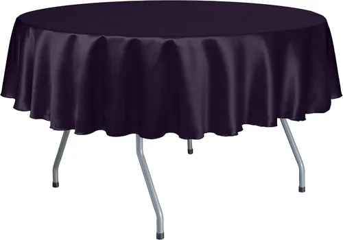 Miniatura 7 de Ultimate Textile Herringbone - Fandango 84-Inch Round Tablecloth, Black