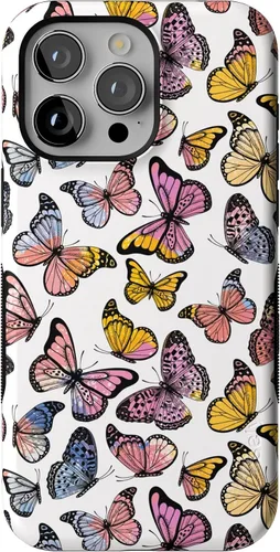 Miniatura 7 de Funda Casely para iPhone 15 Pro Max Todas las sonrisas Adhesivo de cara sonriente Compatible con MagSafe Diseño protector audaz