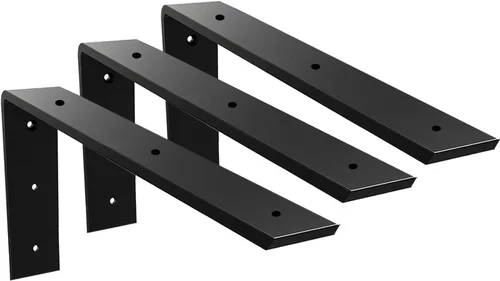 Miniatura 41 de WINKER Soporte para encimera, paquete de 2 unidades resistente de soporte oculto en L para estante de 3/8 pulgadas de grosor, 10 x 6 x 2.5 pulgadas
