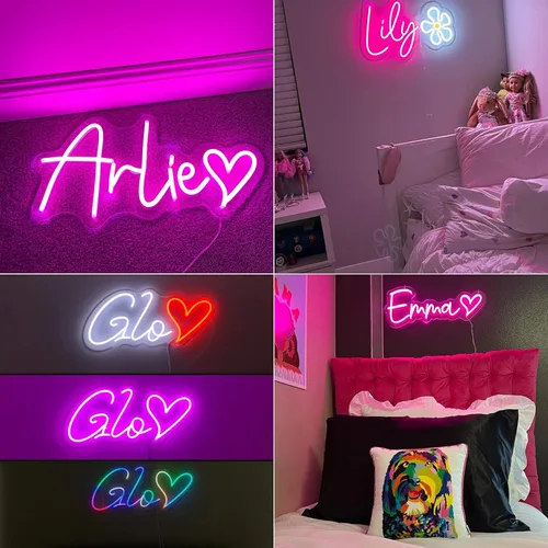 Miniatura 4 de Letreros de neón personalizados, letreros de luces de neón, letreros de neón personalizados para decoración de pared, dormitorio, boda, fiesta