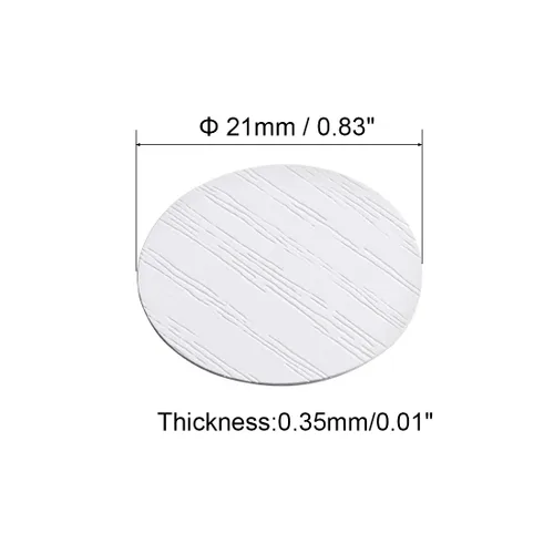 Miniatura 4 de uxcell Adhesivos autoadhesivos de plástico texturizado para muebles, gabinetes, estantes, placas, 0.827 in de diámetro, 108 piezas en 2 hojas