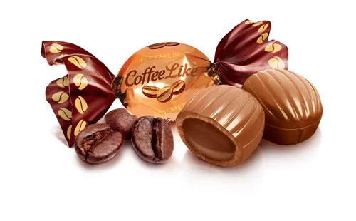 Roshen Caramelo de caramelo con relleno de café lechoso, Kosher y Halal, deliciosos dulces sabrosos a granel 2.204lb/1kg