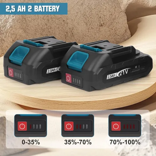 Miniatura 5 de Tijeras inalámbricas de ovejas de 500 W, cortadoras de ovejas recargables profesionales con 2 baterías de litio, 6 velocidades, cortadora de pelo