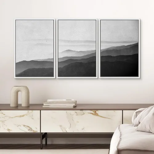 Miniatura 107 de SIGNWIN Lienzo enmarcado para pared, arte con pinceladas de flujo neutro en tonos beige abstractos, ilustraciones, arte moderno, decorativo