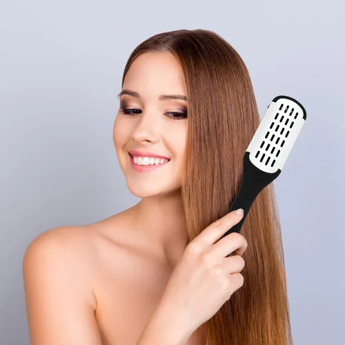 Miniatura 5 de Cepillo de cerdas de jabalí de doble cara y peine alisador de cabello para alisar y peinar
