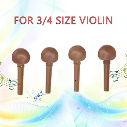 Miniatura 3 de CashBeat Juego de clavijas de afinación para violín, madera de azufaifo, clavijas de afinación de madera de repuesto para violín de tamaño 3/4