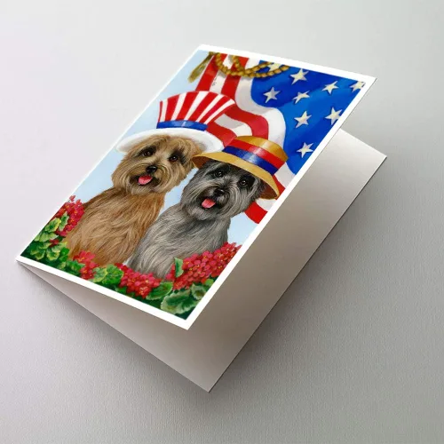 Miniatura 224 de Caroline's Treasures PPP3013GCA7P - Tarjetas de felicitación y sobres para mascotas de Basset Hound Teacher, paquete de 8 tarjetas en blanco