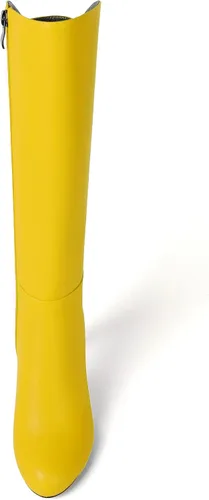 Miniatura 3 de SKYSTERRY Botas de tacón alto con cremallera mate para mujer, con punta redonda, de 3.3 pulgadas